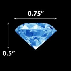 24 Lbs - Light Blue Acrylic Diamonds Vase Filler, 0.75" -Home Decoration Discount vfac004lb dim