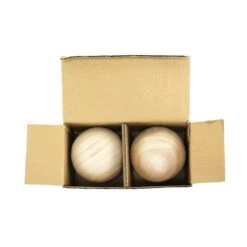 Case Of 18 - Natural Round Unfinished Wood Ball, D-3.5" -Home Decoration Discount vfwbp035