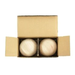 Case Of 12 - Natural Round Unfinished Wood Ball, D-4" -Home Decoration Discount vfwbp040 45 50