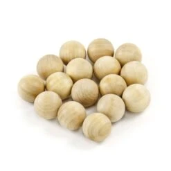 Case Of 384 - Natural Round Unfinished Wood Ball, D-1" (Wholesale Approx. 384 PCS/Case)