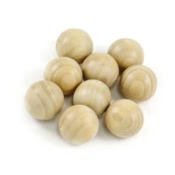 Case Of 240 - Natural Round Unfinished Wood Ball, D-1.25" (Wholesale Approx. 240 PCS/Case)