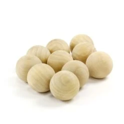 Case Of 240 - Natural Round Unfinished Wood Ball, D-2" (Wholesale Approx. 240 PCS/Case)