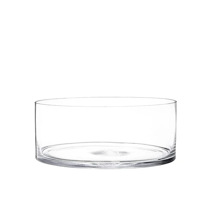 Glass Cylinder Vase, H-4" D-10" (Wholesale 4 PCS/Case) 4 Glass Cylinder Vase, H-4" D-10" (Wholesale 4 PCS/Case) - Image 4
