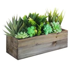 Natural Wood Rectangle Planter Box With Plastic Liner, 5" X 13" X 4" (Wholesale 12 PCS/Case) 6 Natural Wood Rectangle Planter Box With Plastic Liner, 5" X 13" X 4" (Wholesale 12 PCS/Case) -Home Decoration Discount wood planter box wpcb051304 plant