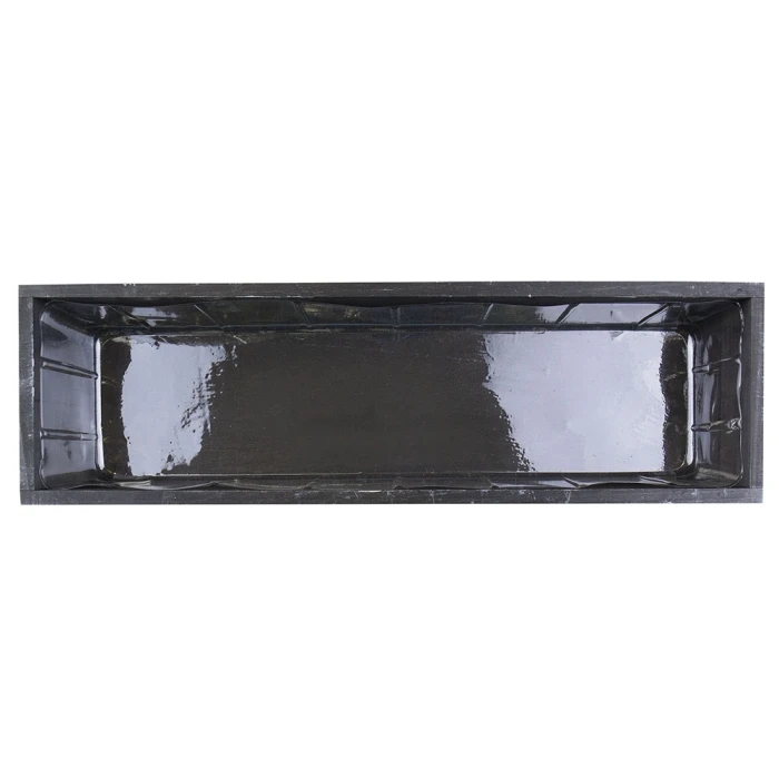 Black Wood Rectangle Planter Box With Plastic Liner, 5" X 17" X 4" (Wholesale 12 PCS/Case) 4 Black Wood Rectangle Planter Box With Plastic Liner, 5" X 17" X 4" (Wholesale 12 PCS/Case) - Image 4