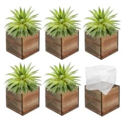 Natural Wood Cube Planter Box With Plastic Liner, 5" X 5" X 5" (Wholesale 24 PCS/Case) 7 Natural Wood Cube Planter Box With Plastic Liner, 5" X 5" X 5" (Wholesale 24 PCS/Case) -Home Decoration Discount wpcb030303 6p plant 1 1