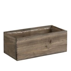 Natural Wood Rectangle Planter Box With Plastic Liner, 5" X 10" X 4" (Wholesale 20 PCS/Case) -Home Decoration Discount wpcb051004 01 1000