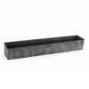 Case Of 4 - Iron Grey Finish Zinc Metal Rectangle Planter Box, 5" X 28" X 4"