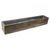 Case Of 4 - Wood Rectangle Planter Box With Metal Zinc Liner, 6" X 30" X 6"