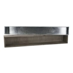 Case Of 2 - Wood Rectangle Planter Box With Metal Zinc Liner, 6" X 36" X 6" -Home Decoration Discount zwcb063006s2 details 11 1