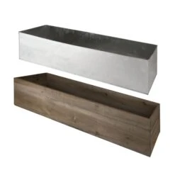 Wood Rectangle Planter Box With Metal Zinc Liner, 8" X 32" X 8" (Wholesale 2 PCS/Case) 9 Wood Rectangle Planter Box With Metal Zinc Liner, 8" X 32" X 8" (Wholesale 2 PCS/Case) -Home Decoration Discount zwcb083208 split 1000